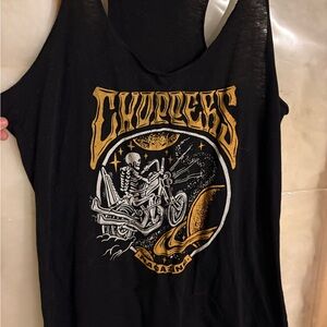 Black Choppers Graphic Tank Top